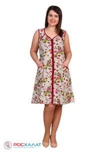 Женский бязевый сарафан на молнии без рукавов 