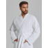 Вафельный удлиненный халат Кимоно унисекс "Ромбы" белый В-14 (9)