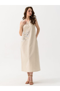 Женское платье полулён 2095 (131) молочный