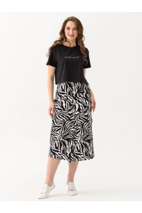 Костюм женский (футболка,юбка) черный