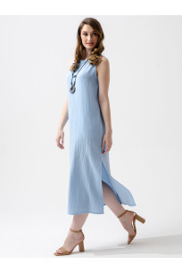 Женское платье муслин голубое