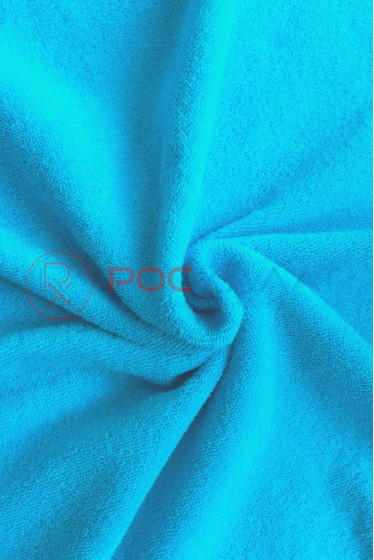 Махровое полотенце без бордюра бирюзовое