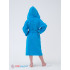 Детский махровый халат с капюшоном бирюзовый МЗ-04 (14)