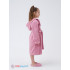 Детский махровый халат с капюшоном пудрово-розовый МЗ-04 (102)