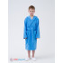 Детский махровый халат с капюшоном голубой МЗ-04 (62)