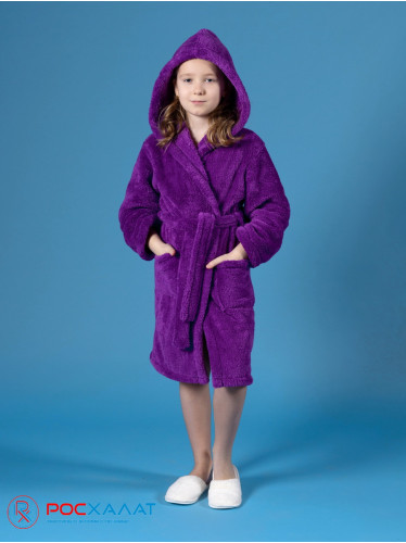 Детский халат с капюшоном из велсофта ВЗ-03 (1)