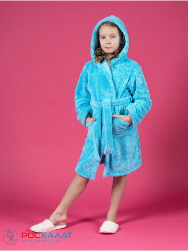 Детский халат с капюшоном из велсофта ВЗ-03 (4)