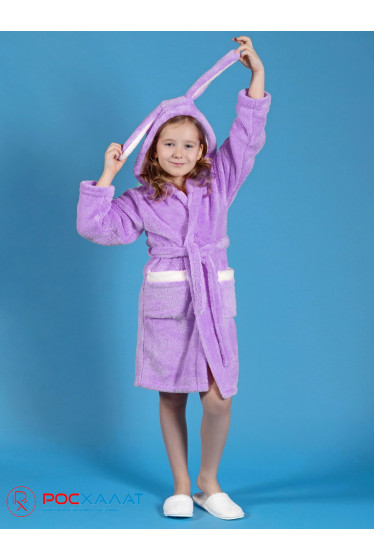 Детский халат из велсофта "Зайка"