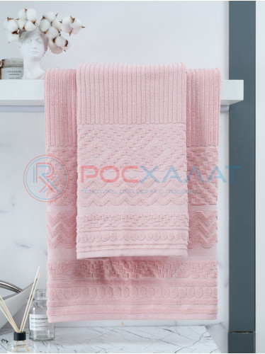 Махровое полотенце жаккардовое Соната миндаль ПМА-6603 (187) 