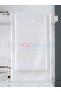 Махровое полотенце без бордюра белое