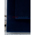 Махровое полотенце без бордюра темно-синее ПМ-88