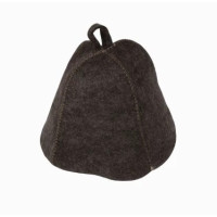 Серая банная шапка