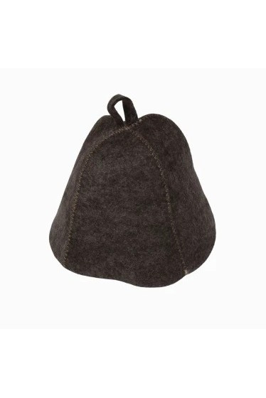 Серая банная шапка