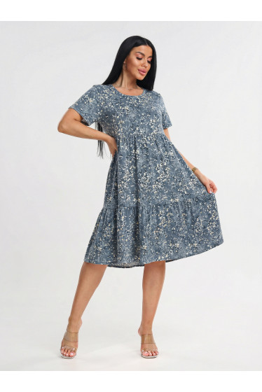 Трикотажное платье серый