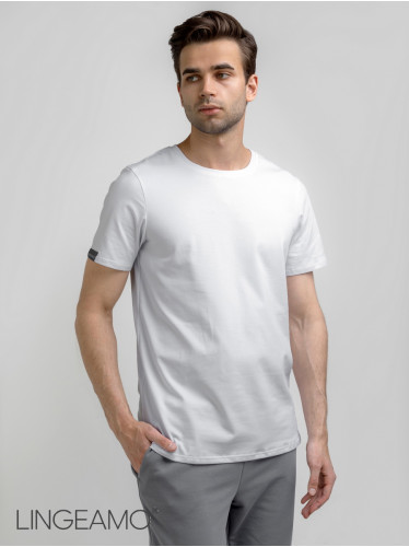 Трикотажная мужская футболка LINGEAMO белая ВФ-10 (1)