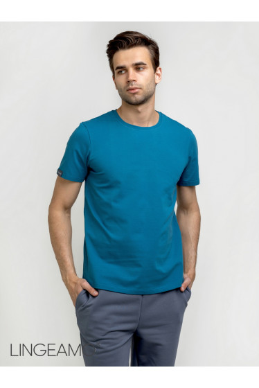 Трикотажная мужская футболка LINGEAMO темно-бирюзовая
