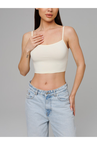 Женский топ на бретелях Lingeamo кремовый