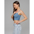 Женский топ на бретелях Lingeamo голубой&nbsp;ЛТ-05 (62)