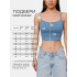 Женский топ на бретелях Lingeamo голубой&nbsp;ЛТ-05 (62)