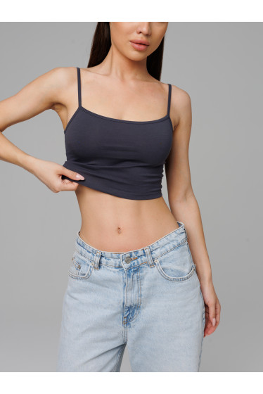 Женский топ на бретелях Lingeamo графит