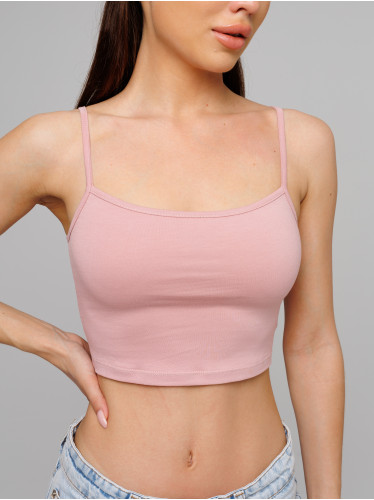Женский топ на бретелях Lingeamo пудрово-розовый ЛТ-05 (102)