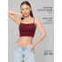 Женский топ на бретелях Lingeamo темно-бордовый ЛТ-05 (28)