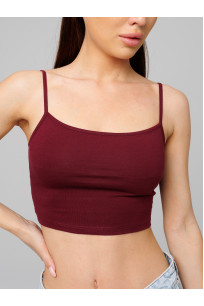 Женский топ на бретелях Lingeamo темно-бордовый