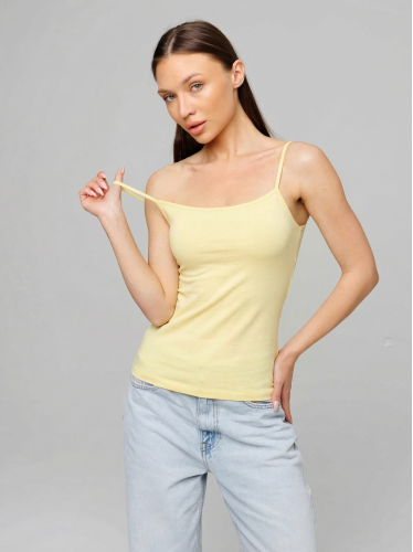 Женская майка на бретелях Lingeamo лимонно-кремовый&nbsp;ЛТ-07 (131)