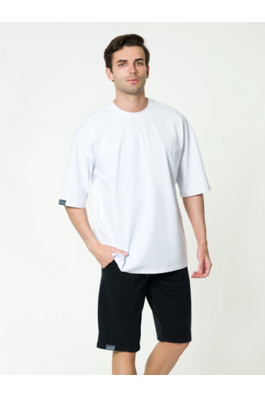 Трикотажная мужская футболка оверсайз LINGEAMO белая