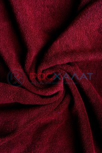 Махровое полотенце без бордюра темно-бордовое