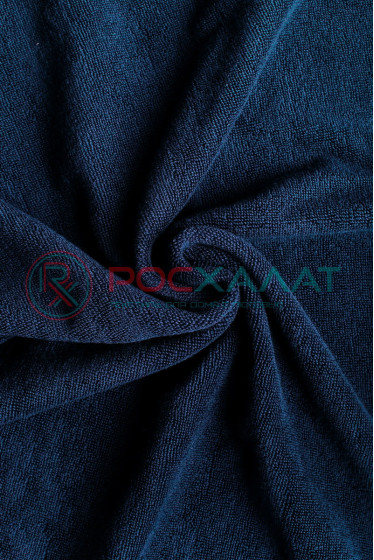 Махровое полотенце однотонное темно-синее