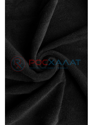 Махровое полотенце без бордюра черное МИ-04 (100)