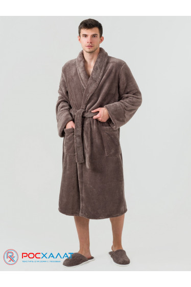 Мужской халат с шалькой из велсофта