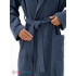 Мужской махровый халат с шалькой серый МЗ-03 (84)