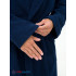 Мужской махровый халат с шалькой темно-синий МЗ-03 (88)