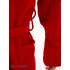 Мужской махровый халат с капюшоном красный  МЗ-05 (67)