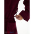 Мужской махровый халат с капюшоном темно-бордовый МЗ-05 (122)