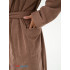Мужской махровый халат с капюшоном коричневый МЗ-05 (118)