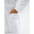 Белый махровый халат с планкой  унисекс белый МЗ-09 (1)