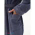 Мужской махровый халат с жаккардовой отделкой, воротник планка серый МЗ-15 (84)