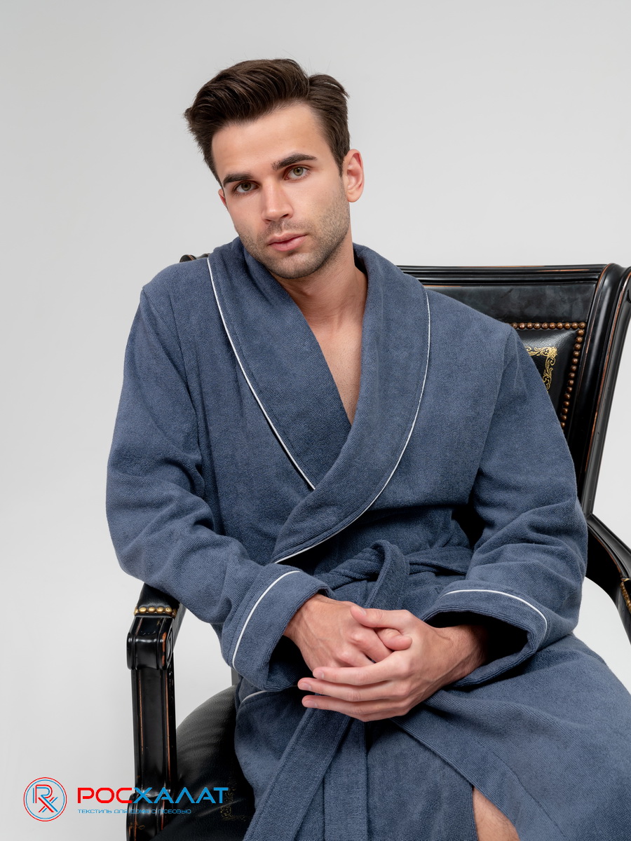 Создать мужской махровый халат с именной вышивкой (Comfort)
