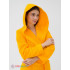 Махровый женский укороченный халат с капюшоном Желтый МЗ-01 (71)