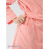 Махровый женский укороченный халат с капюшоном светло-коралловый МЗ-01 (6)