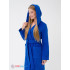 Женский халат с капюшоном синий МЗ-06 (89)