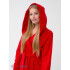 Женский халат с капюшоном красный МЗ-06 (67)