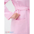 Женский вафельный халат с планкой светло-розовый В-02 (8)