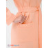 Женский вафельный халат с планкой нежно-персиковый В-02 (17)