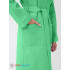 Женский вафельный халат с планкой зеленый В-02 (12)