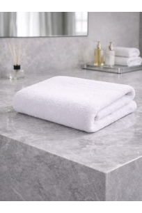 Махровое полотенце двунитка пл.450 белый
