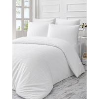 Постельное белье Страйп-сатин 1х1, 3х3 отбеленное